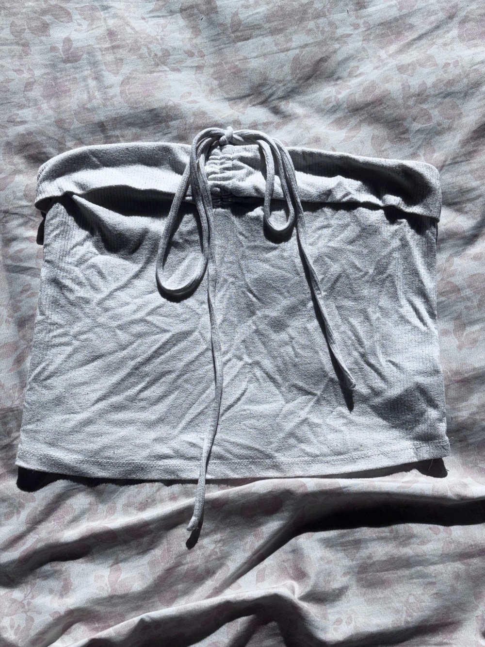 wild fable Light Gray Strapless Tie-Waist tube top